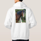 Big Brown Clydesdale Pferd, Hoodie (Rückseite)