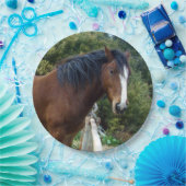 Big Brown Clydesdale Pferd, Pappteller (Party)