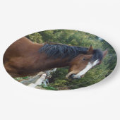 Big Brown Clydesdale Pferd, Pappteller (Schrägansicht)