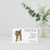 Big Brown Dog Pet Sitzen Visitenkarte (Stehend Vorderseite)