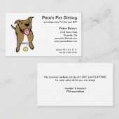 Big Brown Dog Pet Sitzen Visitenkarte (Vorne/Hinten)
