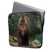 Big Brown Grizzly Bär Laptopschutzhülle (Vorderseite Links)
