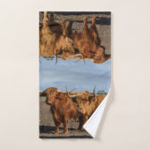 Big Brown Highland Cow, Badetücher Set (Handtuch)
