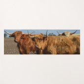 Big Brown Highland Cows, Yoga Mat, Yogamatte (Vorderseite (Horizontal))