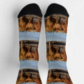 Big Brown Highland Kühe, Crew Socken (Oben)
