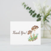 Big Brown Mushrooms Danke, dass Sie die Karte erha (Stehend Vorderseite)