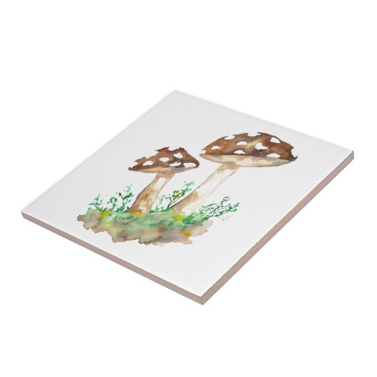 Big Brown Mushrooms Fliese (Seite)