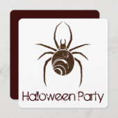 Big Brown Spider Halloween-Party Einladung 2 (Vorne/Hinten)