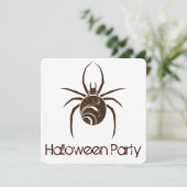 Big Brown Spider Halloween-Party Einladung 2 (Stehend Vorderseite)