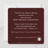 Big Brown Spider Halloween-Party Einladung 2 (Rückseite)