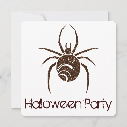 Big Brown Spider Halloween-Party Einladung 2 (Vorderseite)