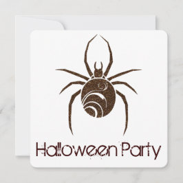 Big Brown Spider Halloween-Party Einladung 2