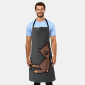 Big Brown Teddy Bear Schürze (Getragen)