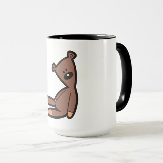 Big Brown Teddy Bear Tasse (VorderseiteRechts)