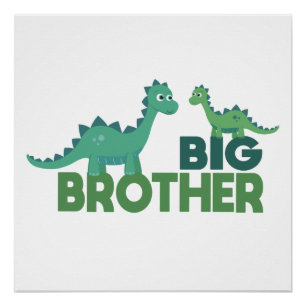 Big Bruder Dinosaurier Cartoon Jungs Zimmer Poster