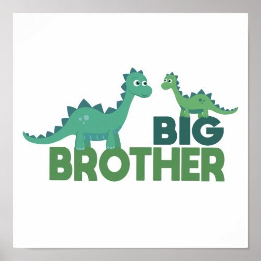 Big Bruder Dinosaurier Cartoon Jungs Zimmer Poster (Vorne)