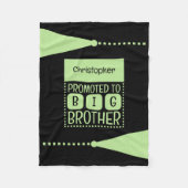 Big Bruder individuelle Name schwarz grün Fleecedecke (Vorderseite)
