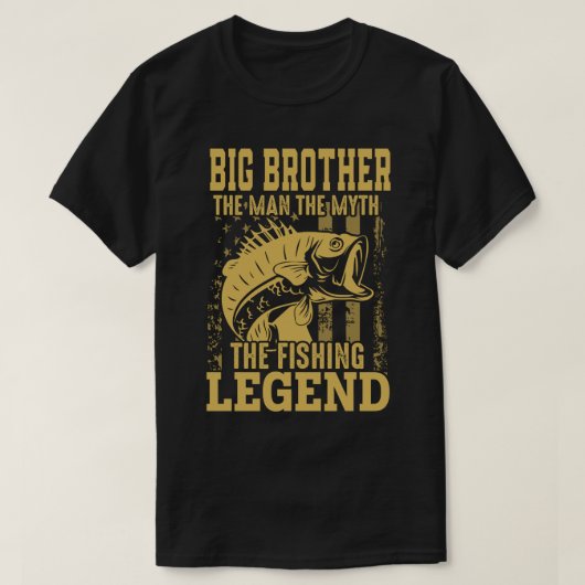 BIG BRUDERT den Mann, den Mythos, das Fischen Lege T-Shirt (Design vorne)