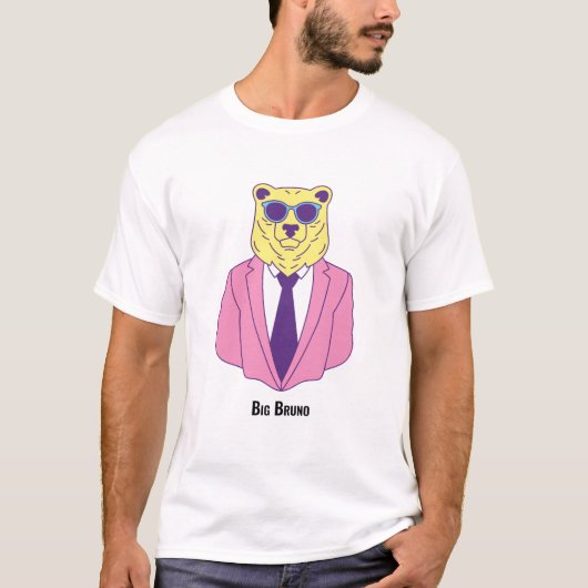 Big Bruno - Bear in Pink Suite T-Shirt (Vorderseite)