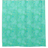 Big Bubblegble Blasen Überall Aquamarin vielen Dan Duschvorhang (Vorderseite)