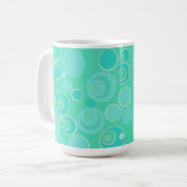 Big Bubblegble Blasen Überall Aquamarin vielen Dan Kaffeetasse (Vorderseite Links)