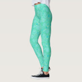 Big Bubblegble Blasen Überall Aquamarin vielen Dan Leggings (Links)