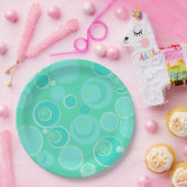 Big Bubblegble Blasen Überall Aquamarin vielen Dan Pappteller (Party)