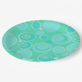 Big Bubblegble Blasen Überall Aquamarin vielen Dan Pappteller (Schrägansicht)