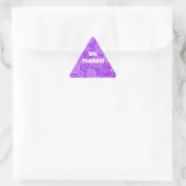 Big Bubblegble Blasen Überall Lila vielen Dank Dreieckiger Aufkleber (Tasche)