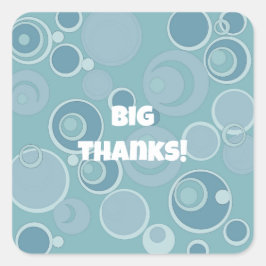 Big Bubblegum Bubbles Everywhere Livid Vielen Dank Quadratischer Aufkleber