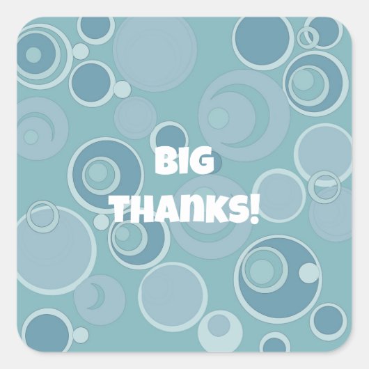 Big Bubblegum Bubbles Everywhere Livid Vielen Dank Quadratischer Aufkleber (Vorderseite)