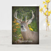 Big Buck Birthday Karte (Gelbe Blume)