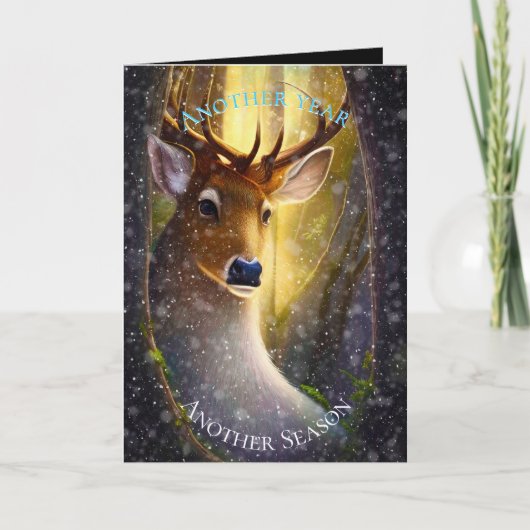 Big Buck Christmas Feiertagskarte (Vorderseite)