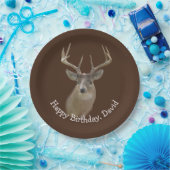 Big Buck Deer Birthday Pappteller (Party)