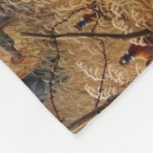 Big Buck Deer Showdown auf dem Bauernhof Fleecedecke (Ecke)