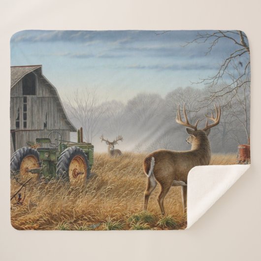 Big Buck Deer Showdown auf dem Bauernhof Sherpadecke (Vorderseite (Horizontal))