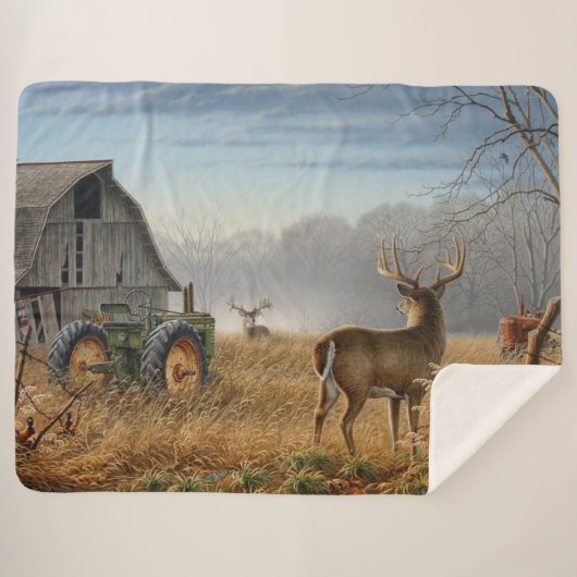 Big Buck Deer Showdown auf dem Bauernhof Sherpadecke (Vorderseite (Horizontal))