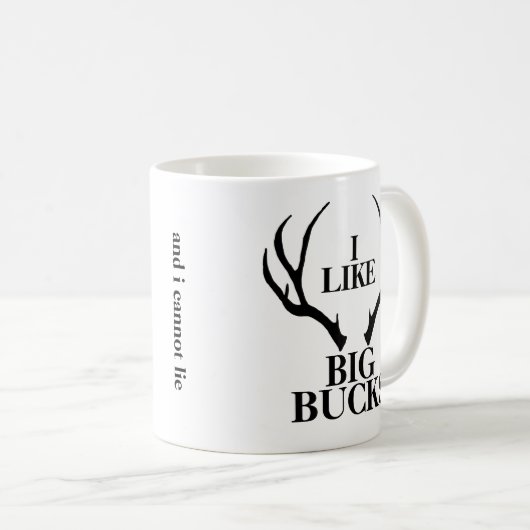 Big Buck Funny Junting Coffee Tasse (VorderseiteRechts)