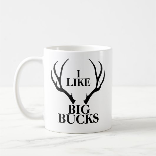 Big Buck Funny Junting Coffee Tasse (Links)