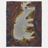 Big Buck Hunter Abstrakt Outdoorsman Fleecedecke (Vorderseite)