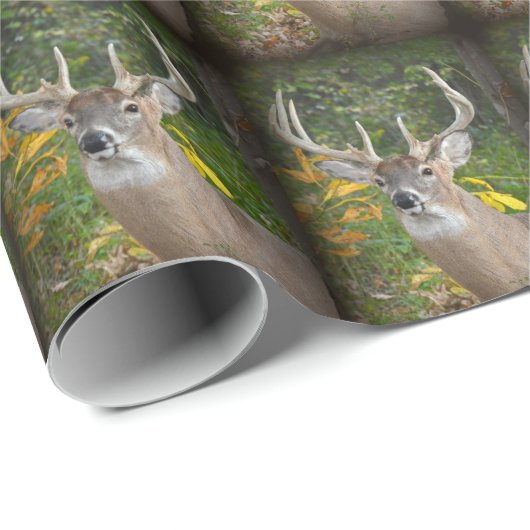 Big Buck im Wald Geschenkpapier (Rolleneckpunkt)