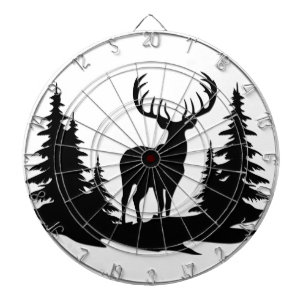 Big Buck unter Pine Tree Vector Dartscheibe