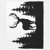 Big Buck unter Pine Tree Vector Fleecedecke (Vorderseite)