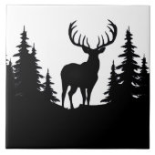 Big Buck unter Pine Tree Vector Fliese (Vorderseite)