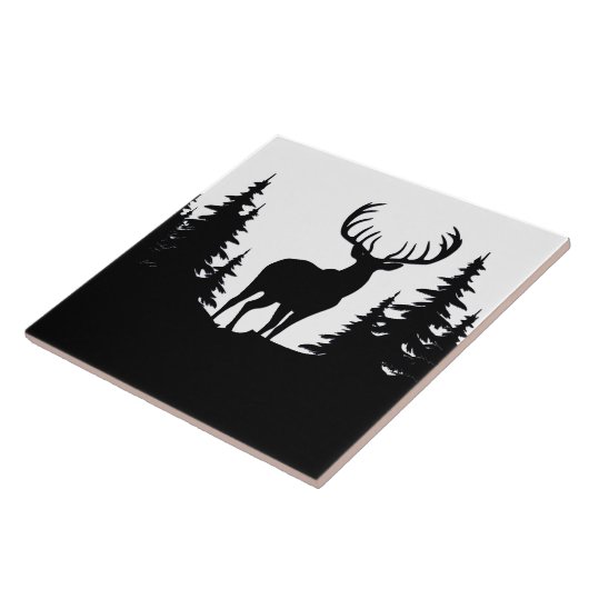 Big Buck unter Pine Tree Vector Fliese (Seite)