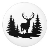 Big Buck unter Pine Tree Vector Keramikknauf (Vorderseite)