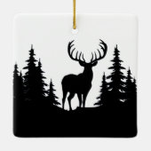Big Buck unter Pine Tree Vector Keramikornament (Rückseite)