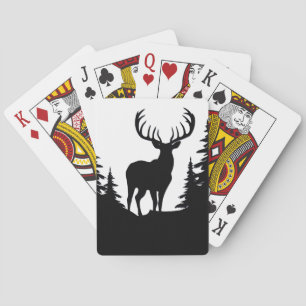 Big Buck unter Pine Tree Vector Spielkarten