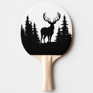 Big Buck unter Pine Tree Vector Tischtennis Schläger