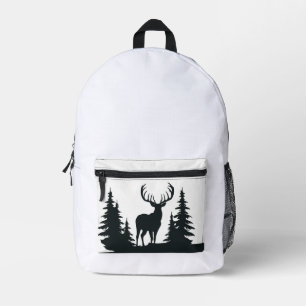 Big Buck unter Pine Trees Bedruckter Rucksack
